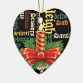 Weihnachts-Candle Keramikornament (Links)