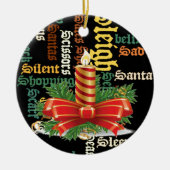 Weihnachts-Candle Keramikornament (Vorne)