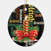 Weihnachts-Candle Keramikornament (Links)