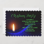 Weihnachts Candle Night Holiday Party Einladungen (Vorderseite)