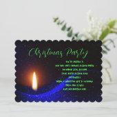 Weihnachts Candle Night Holiday Party Einladungen (Stehend Vorderseite)