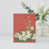 Weihnachts Candle Trio Card Feiertagspostkarte (Stehend Vorderseite)