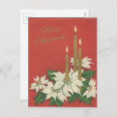 Weihnachts Candle Trio Card Feiertagspostkarte (Vorne/Hinten)
