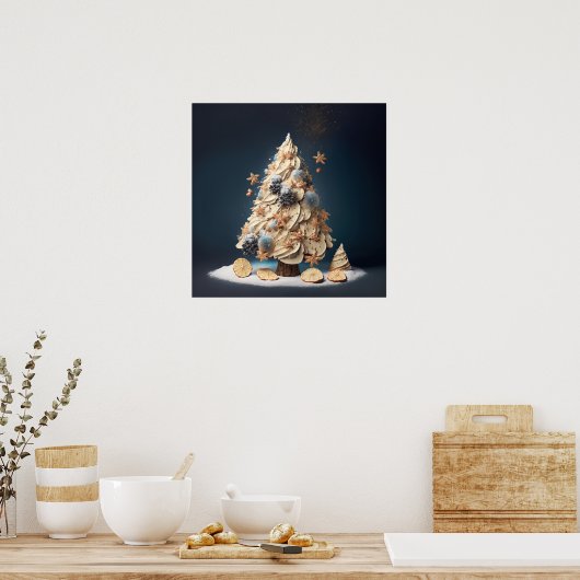 Weihnachts Candy Cake Weihnachtsbaum Poster (Küche)