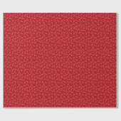 Weihnachts Candy Cane auf Red Background Pattern Geschenkpapier (Flach)