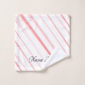 Weihnachts Candy Cane Badezimmer Handtuchhandtuch Badhandtuch Set (Waschlappen)