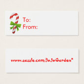 Weihnachts Candy Cane Gift Tags (Vorne & Hinten)