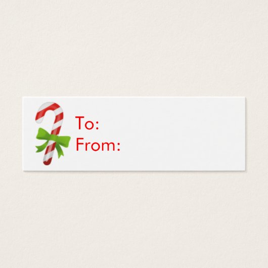 Weihnachts Candy Cane Gift Tags (Vorderseite)