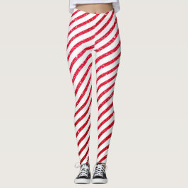 Weihnachts Candy Cane Glitzer Urlaub gestoppt Leggings