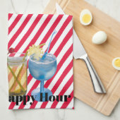 Weihnachts-Candy-Cane-Happy-Hour Geschirrtuch (Viertel Falte)