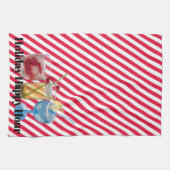 Weihnachts-Candy-Cane-Happy-Hour Geschirrtuch (Horizontal)