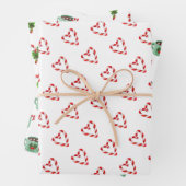 Weihnachts Candy Cane Herz Cocoa Urlaub Spaß Geschenkpapier Set (Beispiel)
