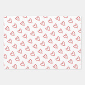 Weihnachts Candy Cane Herz Cocoa Urlaub Spaß Geschenkpapier Set (Vorderseite)