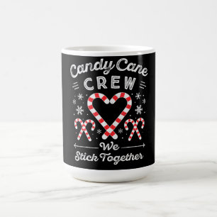 Weihnachts-Candy-Cane-Herz-Crew Familie passend Verwandlungstasse