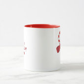 Weihnachts-Candy-Cane mit roter Schleife Tasse (Zentrum)