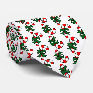 Weihnachts-Candy-Cane-Muster Krawatte