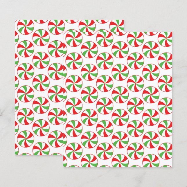 Weihnachts-Candy-Cane-Muster-Schabblatt-Bastelpapi (Vorne/Hinten)