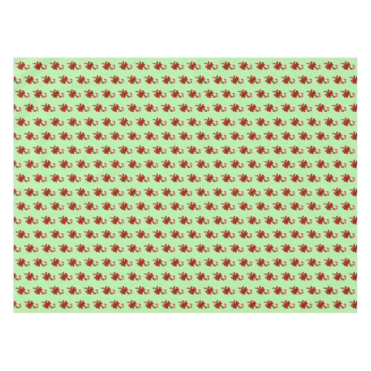 Weihnachts Candy Cane Red Green Small Tableclout Tischdecke (Vorderseite (Horizontal))