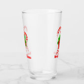 Weihnachts Candy Cane & Red Ribbon Personalisiert Glas (Rechts)
