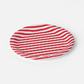 Weihnachts-Candy-Cane-rot-gestreifte-Papierplatten Pappteller (Schrägansicht)