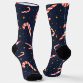 Weihnachts Candy Cane Socken (Gewinkelt)