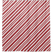 Weihnachts-Candy-Cane-Streifen Duschvorhang (Vorderseite)