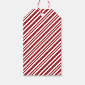 Weihnachts-Candy-Cane-Streifen Geschenkanhänger (Vorderseite)