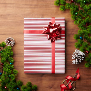 Weihnachts-Candy-Cane-Streifen Geschenkpapier
