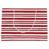Weihnachts-Candy-Cane-Streifen Große Geschenktüte (Vorderseite)