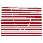 Weihnachts-Candy-Cane-Streifen Große Geschenktüte (Rückseite)