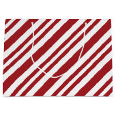 Weihnachts-Candy-Cane-Streifen Große Geschenktüte (Vorderseite)