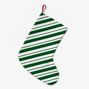 Weihnachts-Candy-Cane-Streifen in Grün und Weiß Kleiner Weihnachtsstrumpf