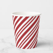 Weihnachts-Candy-Cane-Streifen Pappbecher (Vorderseite)