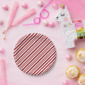 Weihnachts-Candy-Cane-Streifen Pappteller (Party)