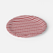 Weihnachts-Candy-Cane-Streifen Pappteller (Schrägansicht)