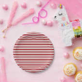 Weihnachts-Candy-Cane-Streifen Pappteller (Party)