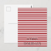 Weihnachts-Candy-Cane-Streifen Postkarte (Vorne/Hinten)