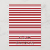 Weihnachts-Candy-Cane-Streifen Postkarte (Vorderseite)