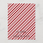 Weihnachts-Candy-Cane-Streifen Postkarte (Vorderseite)
