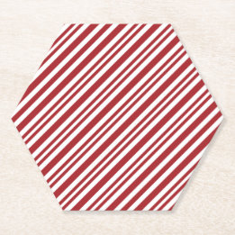 Weihnachts-Candy-Cane-Streifen Untersetzer
