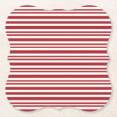 Weihnachts-Candy-Cane-Streifen Untersetzer (Vorderseite)