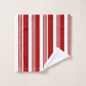Weihnachts Candy Cane Stripe Personalisiert Handtu Badhandtuch Set (Waschlappen)