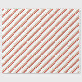 Weihnachts Candy Cane Stripes 2 Red Gold ID259 Geschenkpapier (Flach)