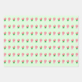 Weihnachts Candy Cane Süßigkeiten Muster Geschenkpapier Set (Vorderseite 2)