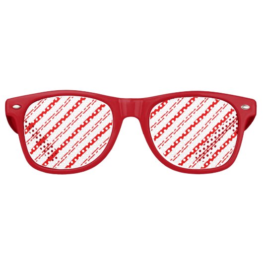 Weihnachts Candy Cane Swirl Rote Sonnenbrille (Vorderseite)