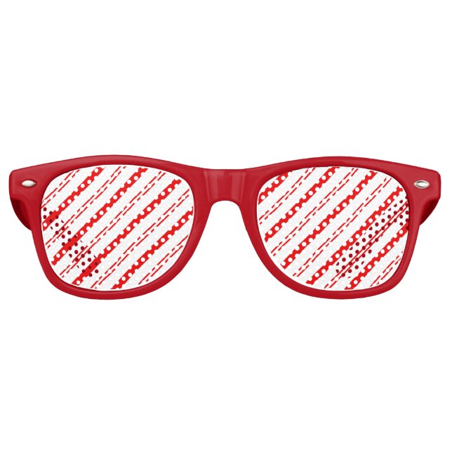 Weihnachts Candy Cane Swirl Rote Sonnenbrille (Vorderseite)