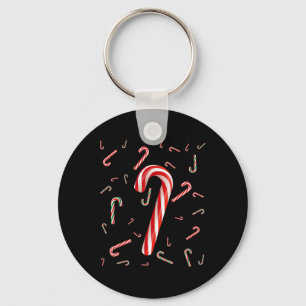Weihnachts Candy Cane Weihnachtsmannmütze Xmas Hol Schlüsselanhänger