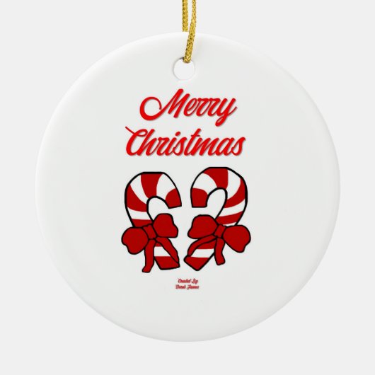 Weihnachts Candy Canes Circle Ornament (Vorne)
