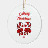 Weihnachts Candy Canes Circle Ornament (Links)