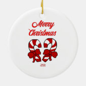 Weihnachts Candy Canes Circle Ornament (Hinten)